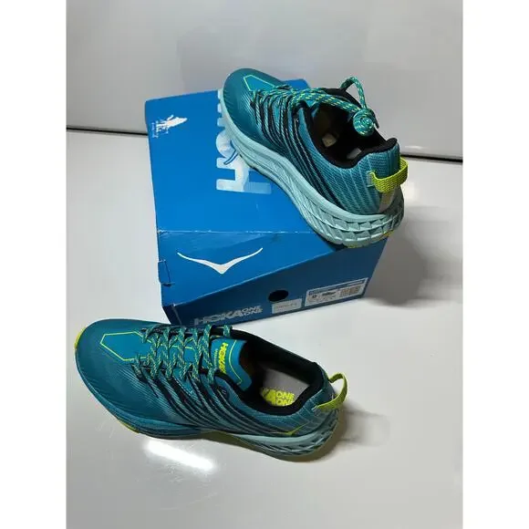New NIB Women Hoka One Speedgoat 9 Turquoise Blue CBAB walk run sport athletic - Picture 1 of 12